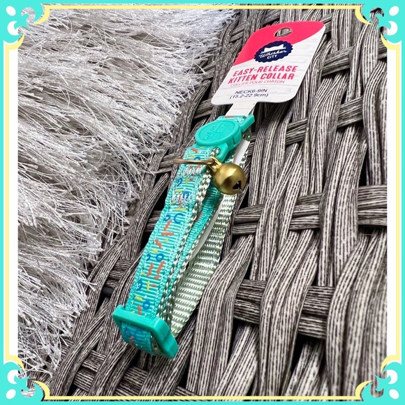 Whisker City Breakaway Kitten Collar Confetti Turquoise Pastel Cat Petsmart - Picture 4 of 8